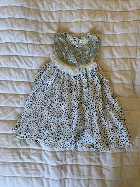 Jessica Simpson Toddler Dress 2T Dalmatian Print Boho Fringe